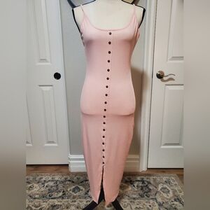 Bodycon Ribbed Pink Dress New With Tags